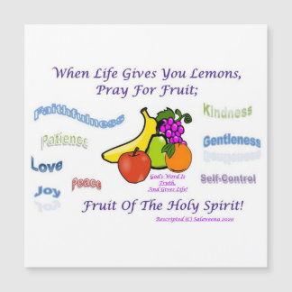 Süße Erinnerung der Früchte des Heiligen Geistes Magnetkarte