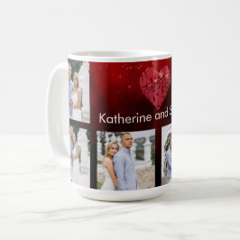 Süße Erinnerungen an Paarfotos und anpassbarer Nam Kaffeetasse