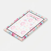 Süße Erinnerungen Donut Macaron und Cupcake Muster Post-it Klebezettel (angewinkelt)