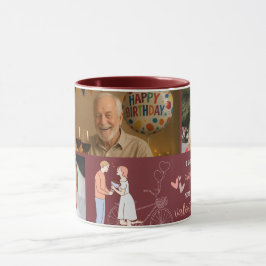 Süße Erinnerungsfotos Collage Valentinstag Tasse