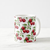 Süße Ernte Aquarell Kirschen Tasse (VorderseiteRechts)
