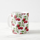 Süße Ernte Aquarell Kirschen Tasse (Vorderseite Links)