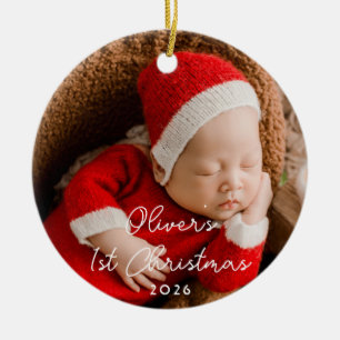 Süße erste Weihnachten neugeborenes Baby Geburtsst Keramik Ornament