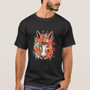 Süße Eselskopf-Blumen Frauen Mädchen Kinder Männer T-Shirt