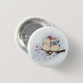 Süße Eule als Geschenk für Jungen Mädchen Button (Vorne & Hinten)
