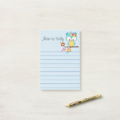 Süße Eule auf Ast Personalized Post-it Klebezettel (Auf Schreibtisch)