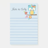 Süße Eule auf Ast Personalized Post-it Klebezettel (Vorderseite)