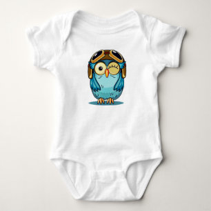 Süße Eule Augen Blinzeln Cartoon-43345 Baby Strampler
