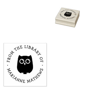 Süße Eule aus der Bibliothek von Name hinzufügen Gummistempel
