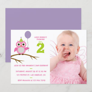 Süße Eule für jedes Alter, Geburtstag für Baby ode Einladung