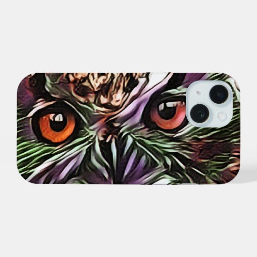 SÜSSE EULE iPhone 15 HÜLLE (Rückseite (Horizontal))