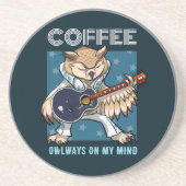 Süße Eule Kaffee Eulen immer in meinem Sinn Gitarr Getränkeuntersetzer (Vorne)