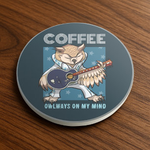 Süße Eule Kaffee Eulen immer in meinem Sinn Gitarr Getränkeuntersetzer