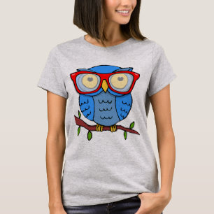 Süße Eule mit Brille T-Shirt
