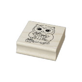 Süße Eule mit Geschenken Holzstempel Gummistempel (Stempel)