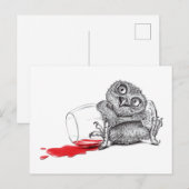 Süße Eule Postkarte (Vorne/Hinten)