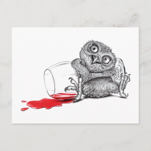 Süße Eule Postkarte (Vorderseite)