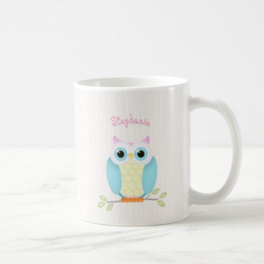 Süße Eule zum Geburtstag Kaffeetasse (Rechts)