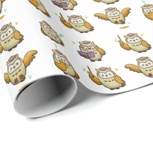 Süße Eulen-Abschlussgeschenk-Verpackungspapier Geschenkpapier