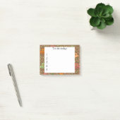Süße Eulen auf brauner Post-it-Notiz Post-it Klebezettel (Büro)
