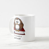 Süße Eulen-Buch-Tasse Kaffeetasse (Vorderseite Links)