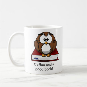 Süße Eulen-Buch-Tasse Kaffeetasse