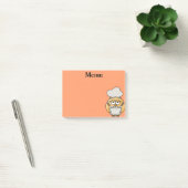 Süße Eulen-Chef-Menü Orange Post It Notiz (Büro)