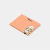 Süße Eulen-Chef-Menü Orange Post It Notiz (angewinkelt)