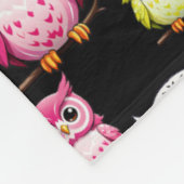 Süße Eulen Design Fleecedecke (Ecke)