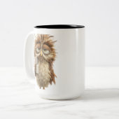 Süße Eulen-Illustration Tasse | Ansprechender Wald (Vorderseite Links)