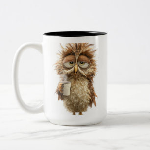 Süße Eulen-Illustration Tasse Ansprechender Wald