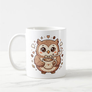 Süße Eulen-Kaffeetasse - Latte-Herz Kaffeetasse