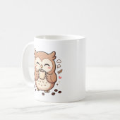 Süße Eulen-Kaffeetasse mit Kawaii-Eulendesign Kaffeetasse (Vorderseite Links)
