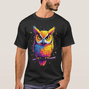 Süße Eulen-Kunst Eule Nachtvogel-Fan T-Shirt