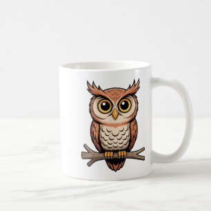 Süße Eulen-Kunst für Männer Frauen Kinder Scheunen Kaffeetasse