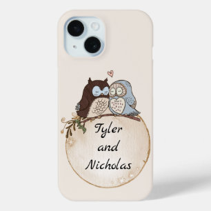 Süße Eulen mit Namen als Geschenk für Freundin Case-Mate iPhone Hülle