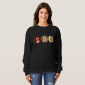 Süße Eulen mit Schals Eule Sweatshirt (Vorne ganz)