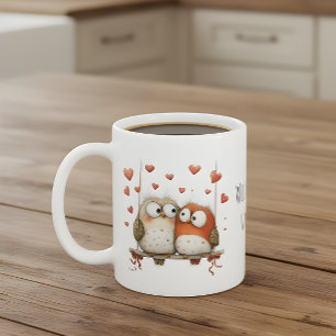 Süße Eulen-Schatzis, Wirst du mein Valentinstag se Kaffeetasse