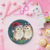 Süße Eulen-Weihnachts-Papierteller Tischdeko Pappteller (Party)
