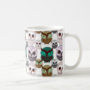 Süße Eulenillustrationen Muster Kaffeetasse
