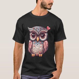 Süße Eulenliebhaber Vogel Eule Herzen Tierliebhabe T-Shirt