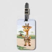 Süße Explorer-Giraffe auf Safari Gepäckanhänger (Vorderseite Vertikal)