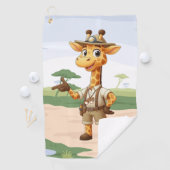 Süße Explorer-Giraffe auf Safari Golfhandtuch (Insitu)