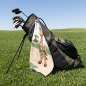 Süße Explorer-Giraffe auf Safari Golfhandtuch (Gras)