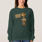 Süße Explorer-Giraffe auf Safari Sweatshirt (Vorderseite)