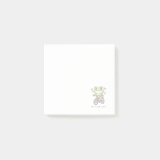 Süße Fahrrad fahrender Frosch | Kawaii Frosch Fahr Post-it Klebezettel