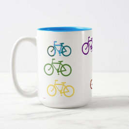 Süße Fahrräder Zweifarbige Tasse
