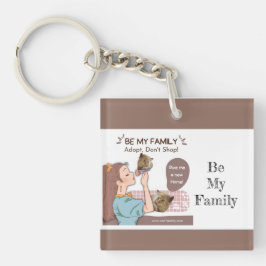 Süße familienstolze Katzenliebhaber und Haustierfa Schlüsselanhänger
