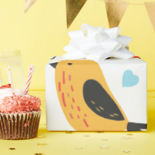 Süße fantasievolle bunte Vögel Muster Verpackung  Geschenkpapier