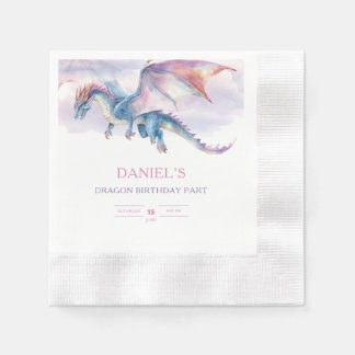 Süße Fantasy-Drachen-Geburtstagsfeier für Kinder Serviette